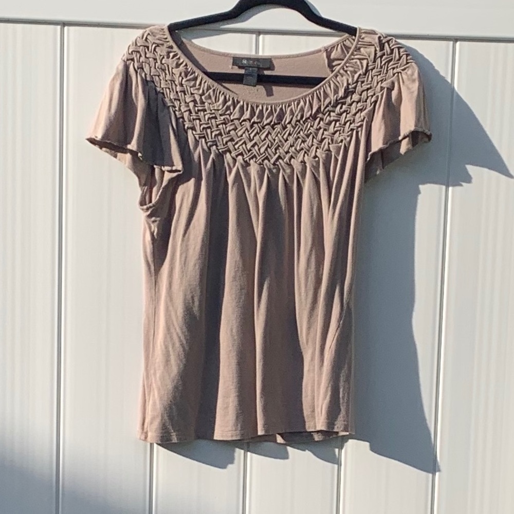 Styles & Co. Flutter cap sleeve tee